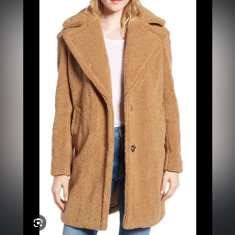 Faux fur teddy bear coat REVERSIBLE!